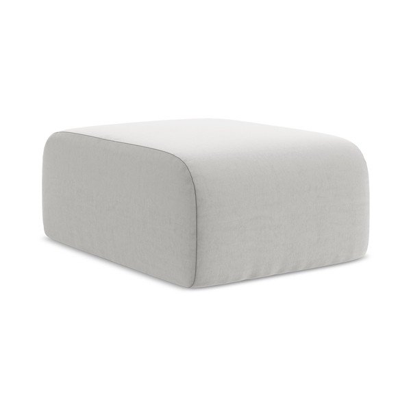 Svijetlo sivi baršunast tabure Lani – Makamii