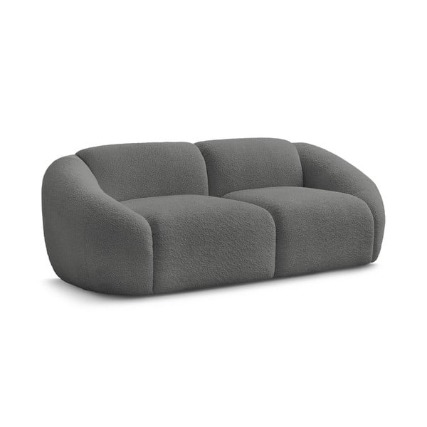 Siva sofa od bouclé tkanine 230 cm Tina – Bobochic Paris