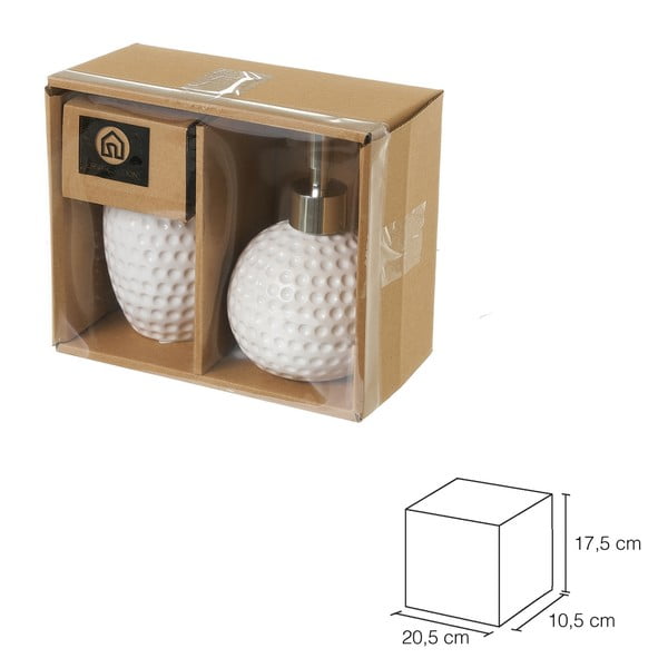 Bijeli set pribora za kupaonicu – Casa Selección-image-3