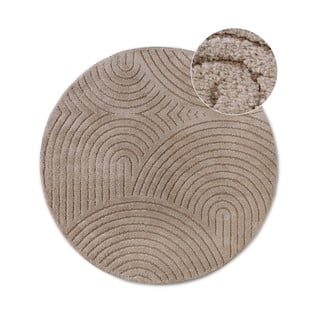 Svjetlo smeđi okrugao tepih ø 160 cm Panglao New York Taupe – Elle Decoration