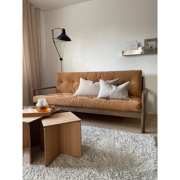 Senf žuta sklopiva sofa 205 cm Knob – Karup Design-image-1