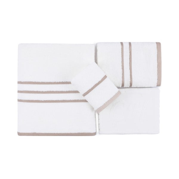 Bijeli pamučni set ručnika 4 kom Linda – Foutastic-image-3