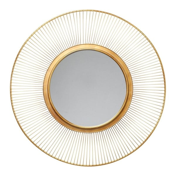 Zlatno ogledalo Kare Design Sun Storm, ⌀ 93 cm