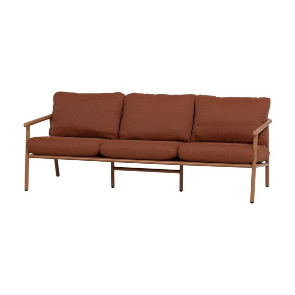 Podstavljena vrtna sofa boja terakote Cavero – WOOOD-image-2