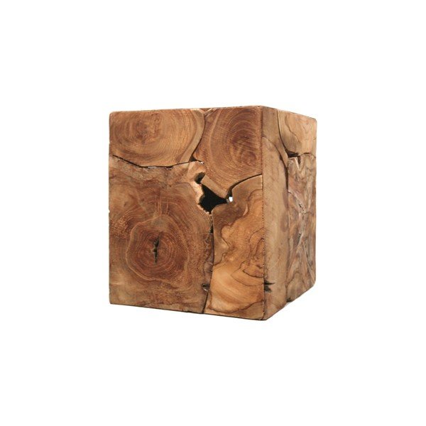 Pomoćni stolić od tikovine HSM kolekcija Cube, 30 x 35 cm-image-2