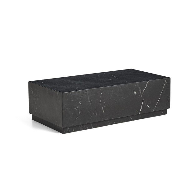 Crni mramorni stolić za kavu 50x100 cm Sorein – Kave Home
