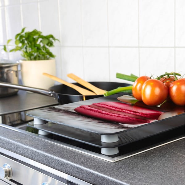 Set od 2 staklena poklopca za štednjak Wenkoo Macarons, 52 x 30 cm-image-1