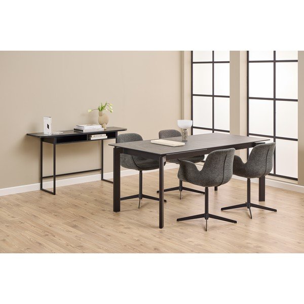 Crni pomoćni stol u dekoru jasena 40x140 cm Darlington – Actona-image-2