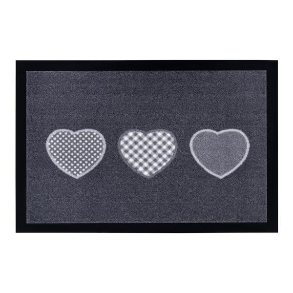Sivi otirač Hanse Home Hearts, 40 x 60 cm
