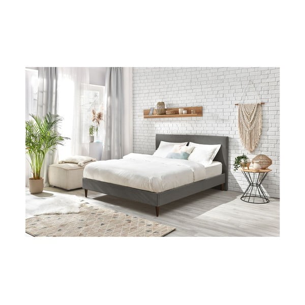 Tamno sivi bračni krevet Bobochic Paris Anja Dark, 160 x 200 cm-image-4