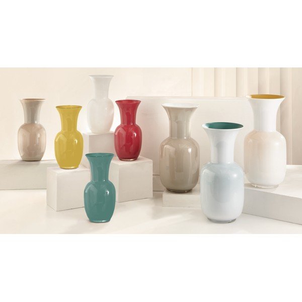 Bijela staklena vaza (visina 26 cm) – Brandani-image-1