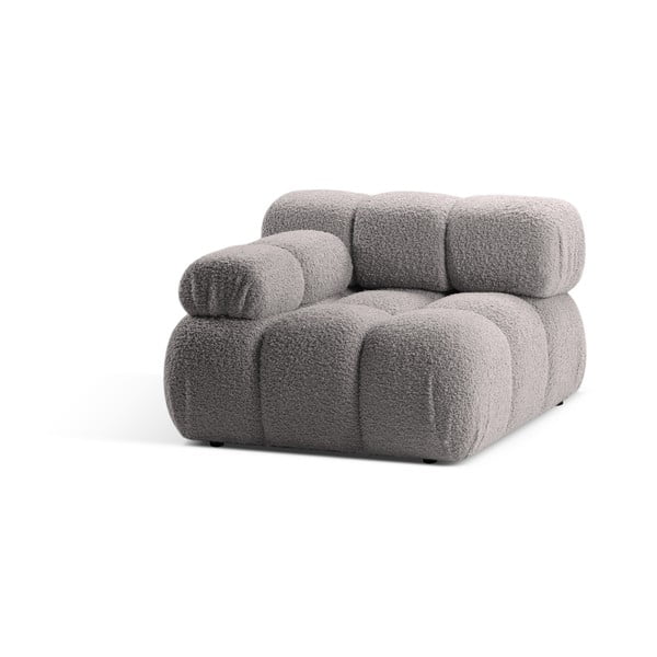 Svijetlo siva modularna sjedeća garnitura od bouclé tkanine (s lijevim kutom) Bellis – Micadoni Home-image-3