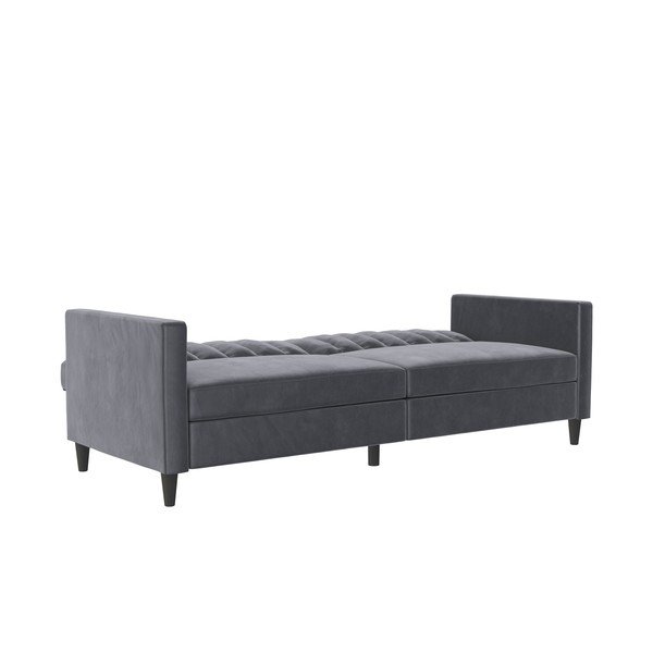 Siva baršunasti sofa 207 cm Celine – Støraa-image-3