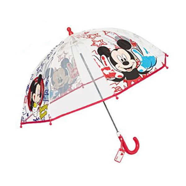 Dječji prozirni štapić kišobran Birdcage Mickey Mouse, ⌀ 60 cm