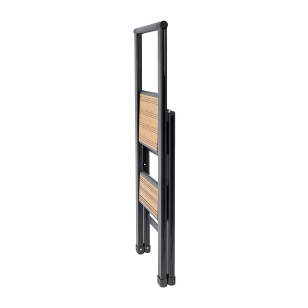 Crne aluminijske protuklizne sklopive ljestve Wenko Stepladder II.-image-2
