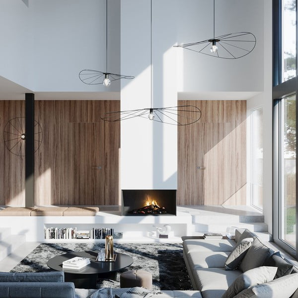 Crna viseća svjetiljka ø 70 cm Elliot – Sollux-image-1