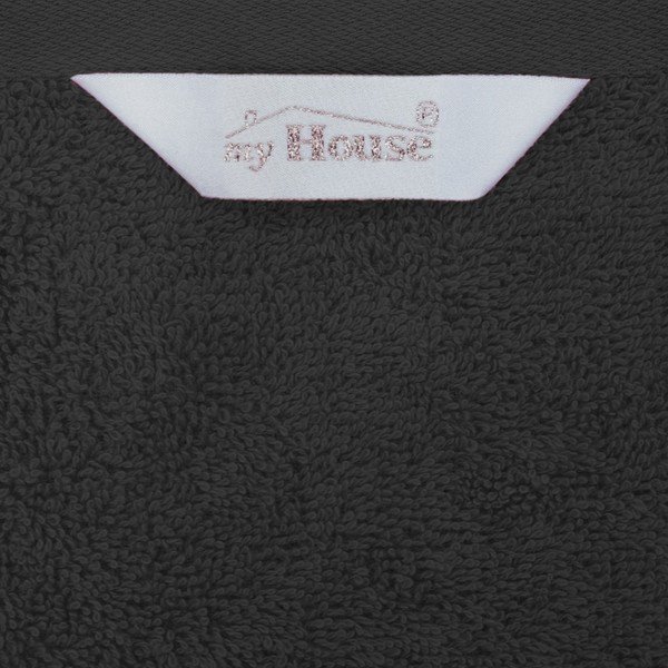 Crni pamučni ručnik 100x50 cm Darwin - My House-image-1