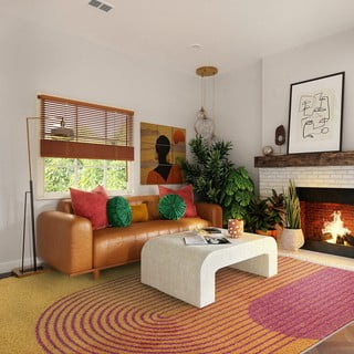 Žuti /narančasti tepih 120x170 cm Muse Orange Retro – Asiatic Carpets