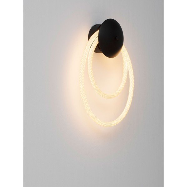Bijela/mat crna željezna LED zidna lampa Ilane – Nova Luce-image-2