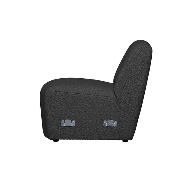 Antracitno siva modularna sjedeća garnitura od bouclé tkanine (srednji modul ) Coco  – WOOOD-image-2