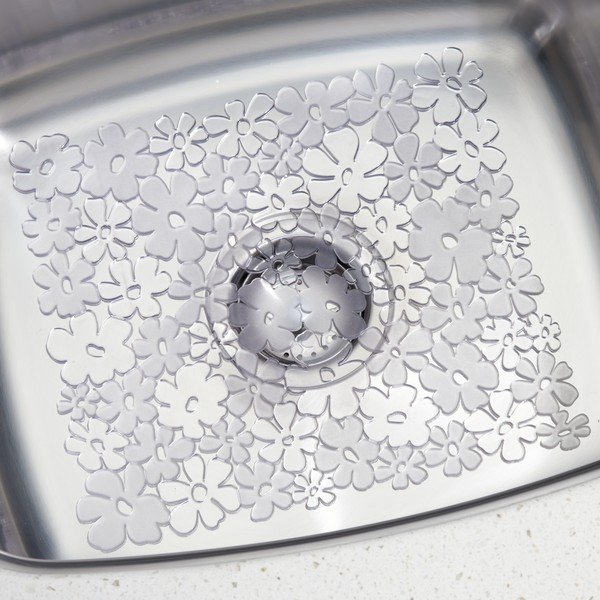 Prozirna prostirka za sudoper iDesign Blumz sudopera, 28 x 30,5 cm-image-1