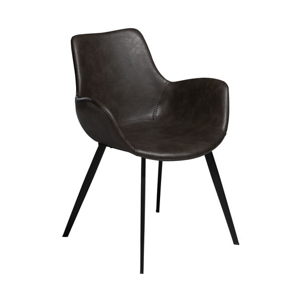 Tamnosiva stolica od imitacije kože DAN - FORM Denmark Hype