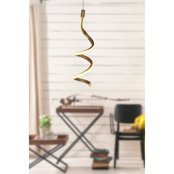 Metalna LED viseća svjetiljka u brončanoj boji ø 12 cm Hilton – Squid Lighting-image-1