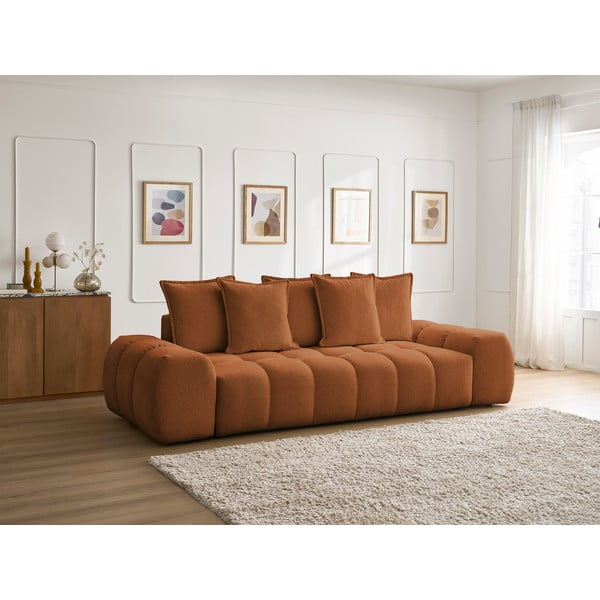 Sofa od šenila boja terakote 278 cm Everest – Bobochic Paris-image-1