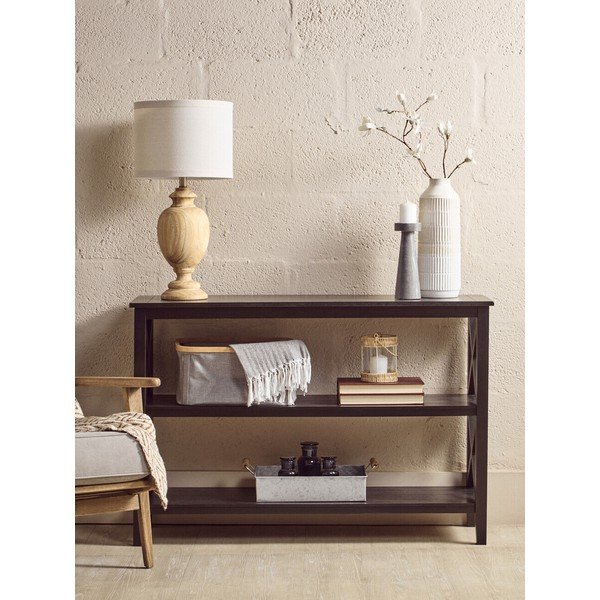 Crni regal od masivnog bora 120x81x40 cm Heritage – Premier Housewares-image-1