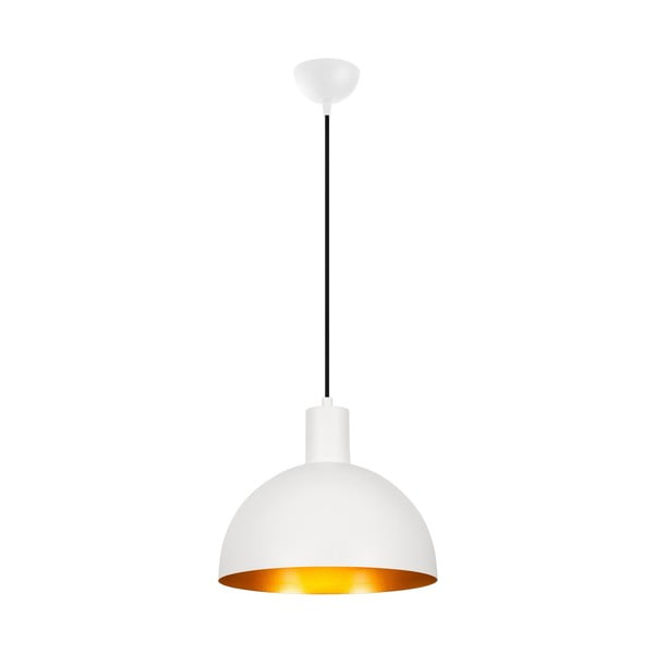 Bijela/u zlatnoj boji viseća svjetiljka s metalnim sjenilom ø 30 cm Sivani – Opviq lights