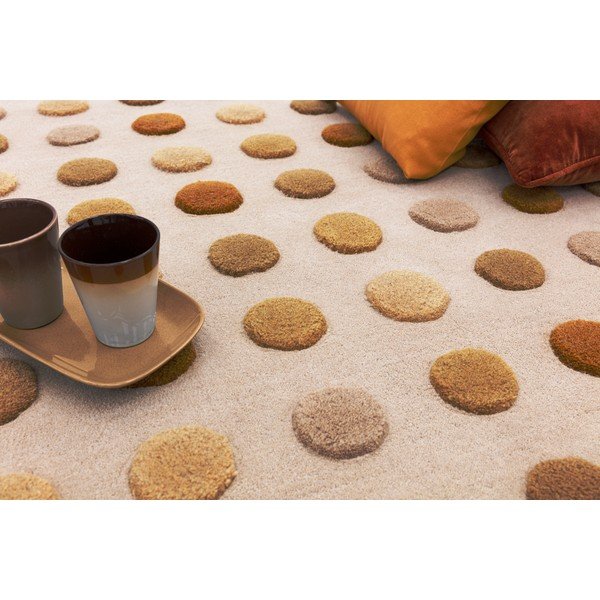 Žuti  ručno rađen vuneni tepih 160x230 cm Dotty – Asiatic Carpets-image-3