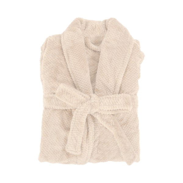 Kućni ogrtač od mikropliša boje slonovače S/M Pippa – Tiseco Home Studio-image-2