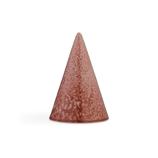 Ukrasna statueta od crvenog zemljanog posuđa Kähler Design Glazed Cone Burgundy, visina 15 cm