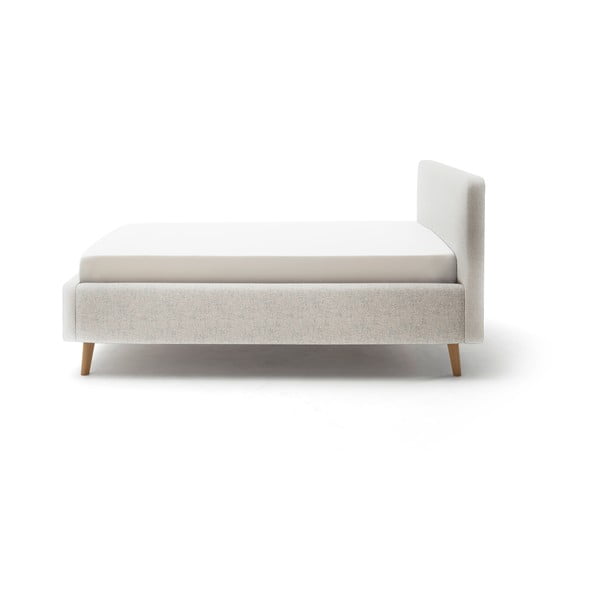 Bež tapecirani bračni krevet s prostorom za odlaganje s podnicom 140x200 cm Mattis – Meise Möbel-image-4