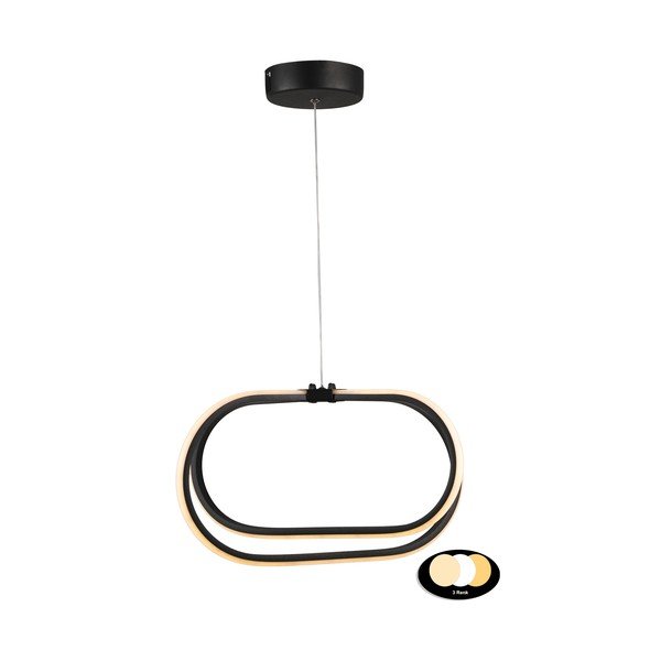 Crna metalna LED viseća svjetiljka ø 42 cm Loca – Squid Lighting