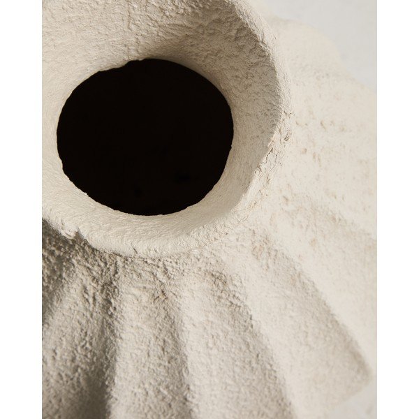 Krem ručno izrađena/visoka vaza od papier-mâché (visina 46,5 cm) Arquena – Kave Home-image-2