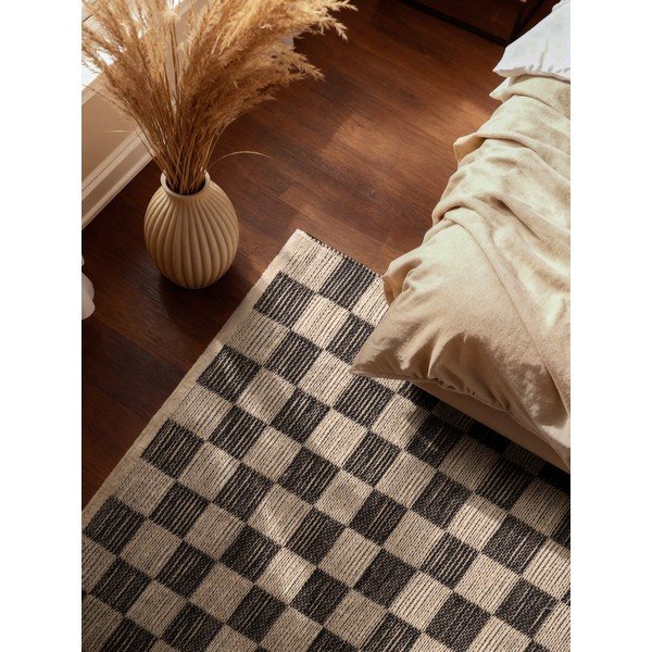 Crni/krem ručno rađen tepih od mješavine jute 200x300 cm Rex – Hanse Home-image-2