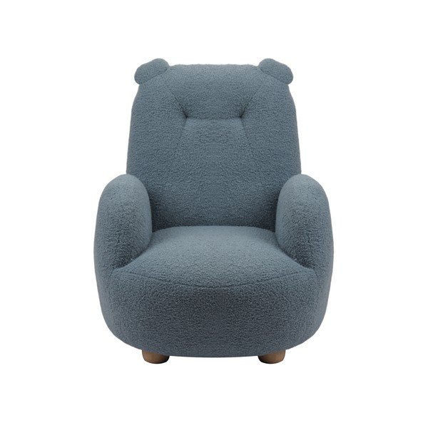 Plava dječja fotelja od bouclé tkanine Rocky – Vipack-image-2