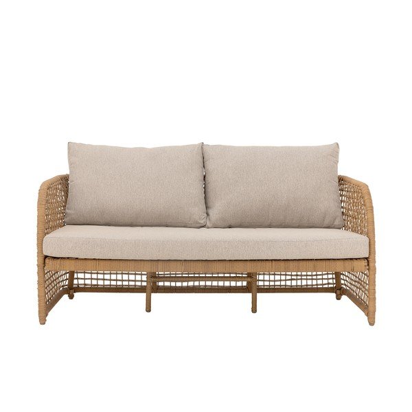 Bež/u prirodnoj boji vrtna sofa od umjetnog ratana Penzano – Bloomingville-image-4