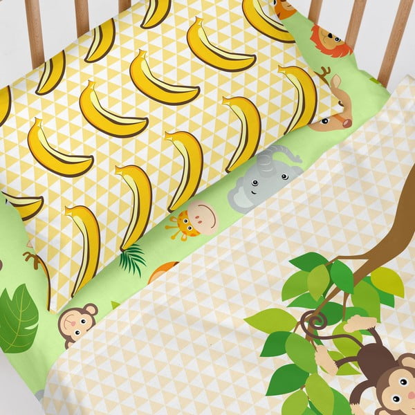 Zelena pamučna plahta s gumicom Mr. Fox Wild, 60 x 120 cm-image-4