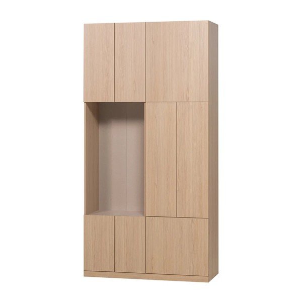Modularni garderobni ormar u prirodnoj boji 108x215 cm Build – WOOOD