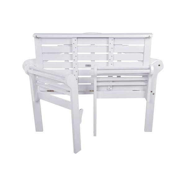 Bijela vrtna klupa od masivnog drveta Pattaya – Garden Pleasure-image-2
