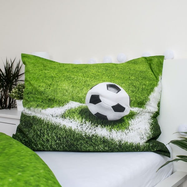 Zelena pamučna dječja posteljina za krevet za jednu osobu 140x200 cm Football – Jerry Fabrics-image-3