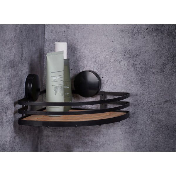 Crna kutna kupaonska polica Wenko Alba-image-1