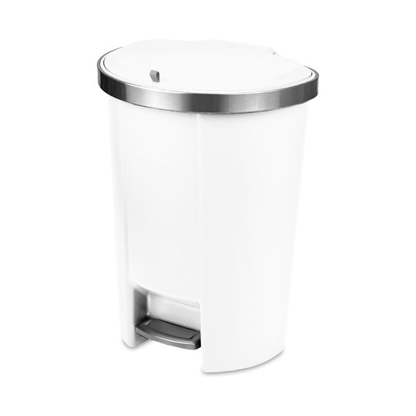 Bijela plastična kanta za smeće s pedalom 50 l – Addis