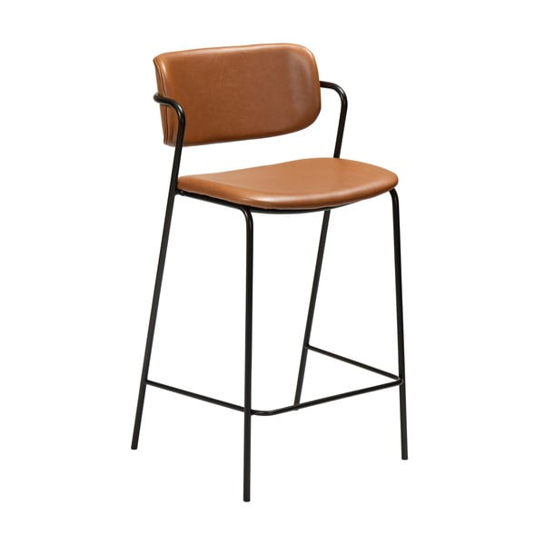 Smeđa barska stolica od imitacije kože DAN-FORM Denmark Zed, visina 95,5 cm