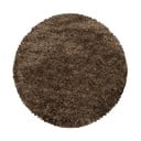 Tamno smeđi okrugli tepih ø 120 cm Fluffy – Ayyildiz Carpets