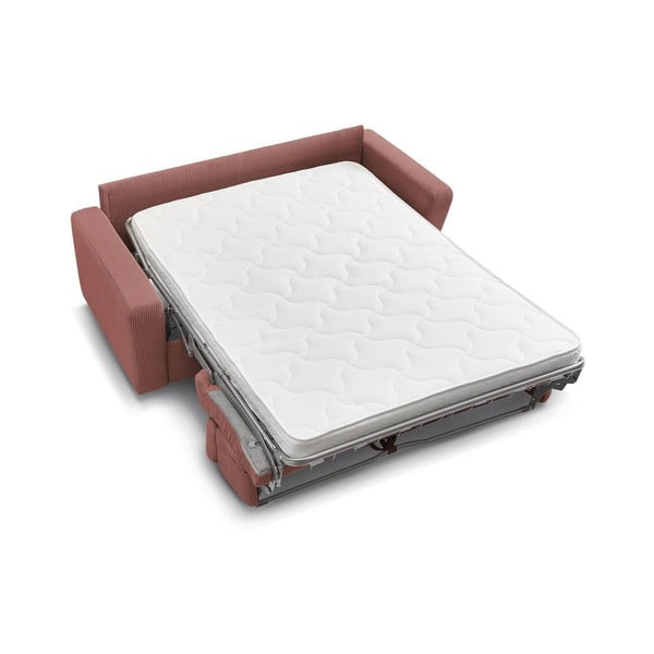 Ružičasta sklopiva sofa od samta 195 cm Monaco – Bobochic Paris-image-4