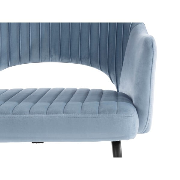 Svjetloplave baršunaste blagovaonske stolice u kompletu od 2 kom Britney - Støraa-image-1