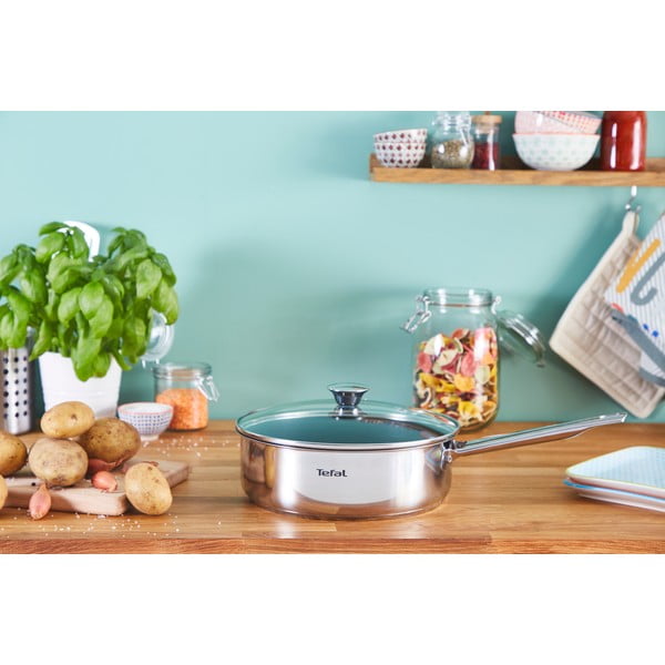 Inox tava s poklopcem ø 24 cm Cook Eat - Tefal-image-1